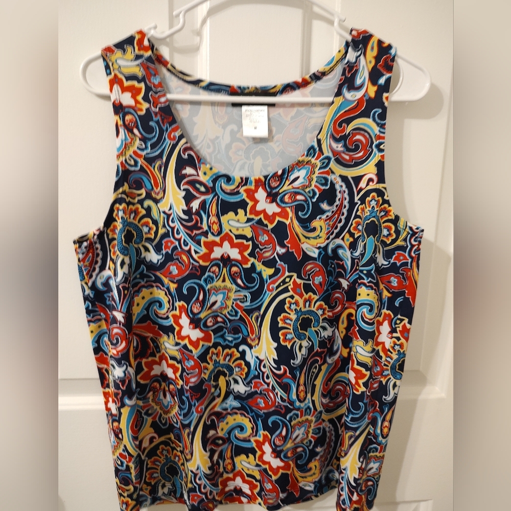 Slinky Brand Multicolor Paisley Tank Top